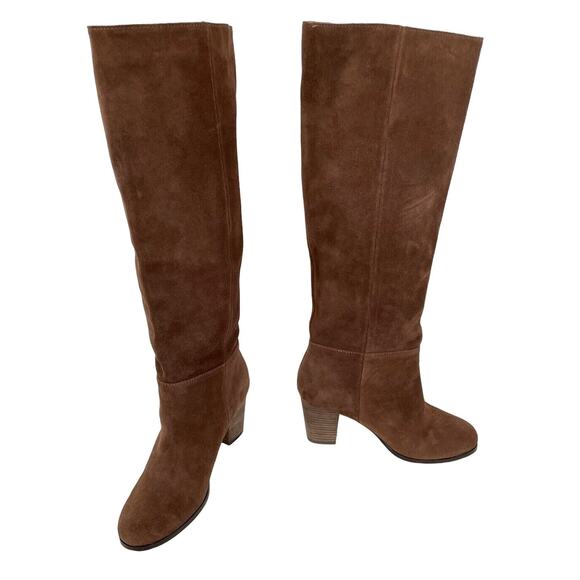 Cole Haan Tall Knee High Suede Boot Chestnut Brown Air Sole Size 6.5 Excellent - Picture 2 of 10